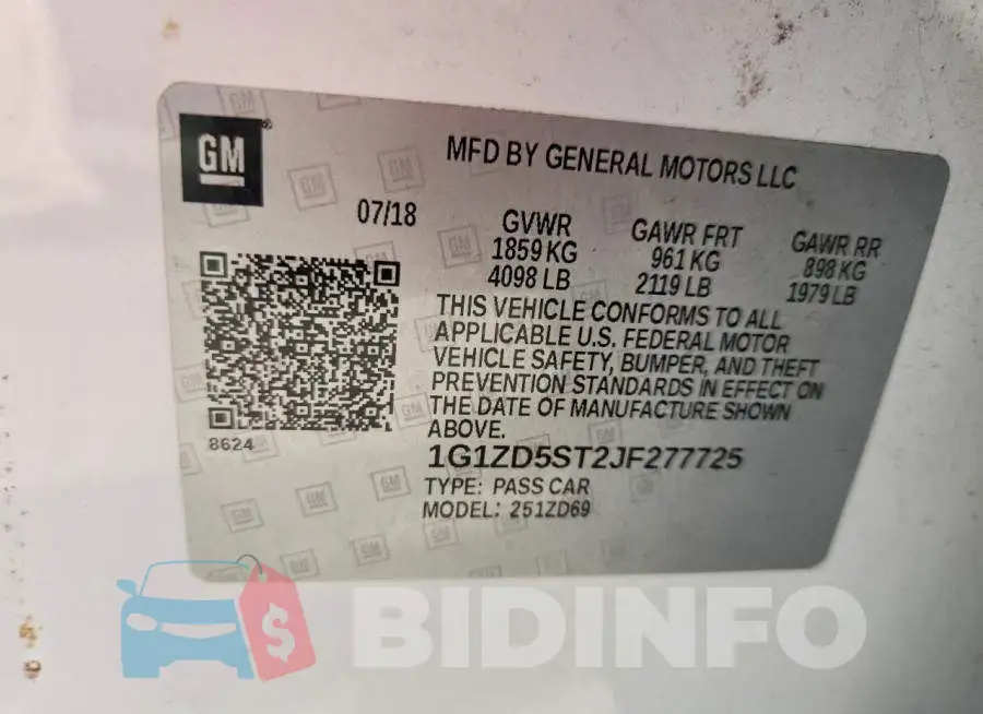 1G1ZD5ST2JF277725 Photo# 12