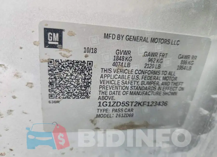 1G1ZD5ST2KF123436 Photo# 12