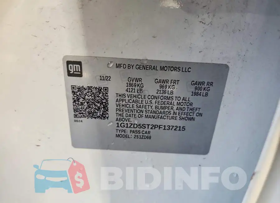 1G1ZD5ST2PF137215 Photo# 13