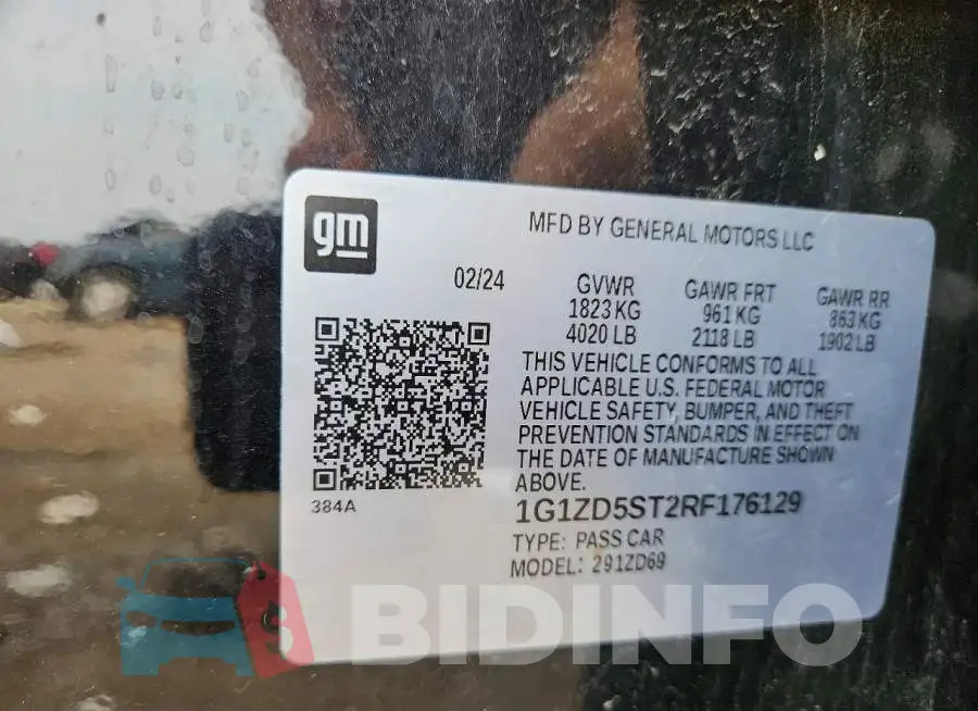1G1ZD5ST2RF176129 Photo# 12