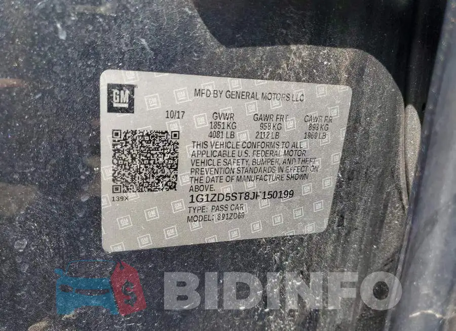 1G1ZD5ST8JF150199 Photo# 13
