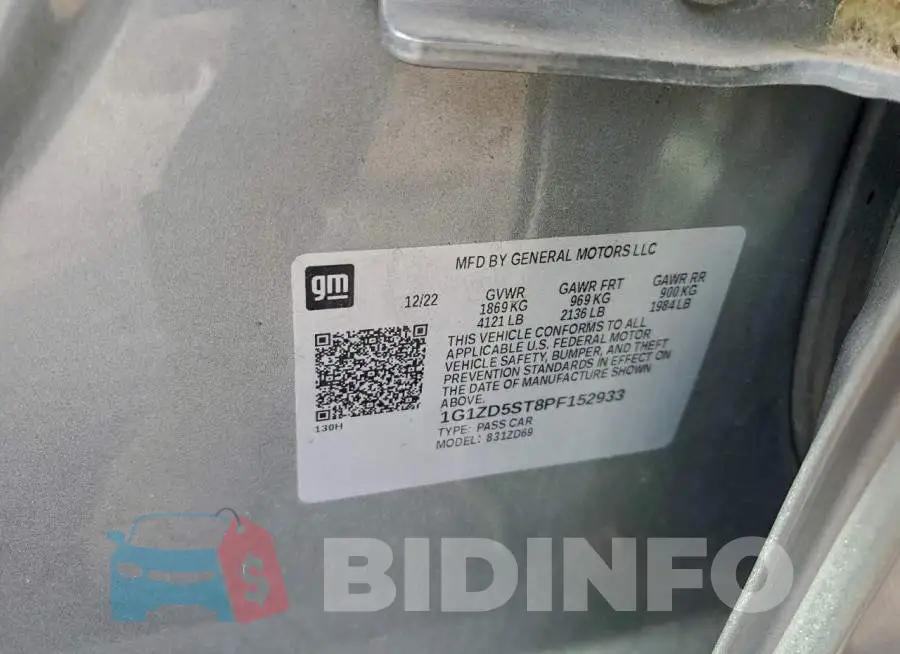 1G1ZD5ST8PF152933 Photo# 13