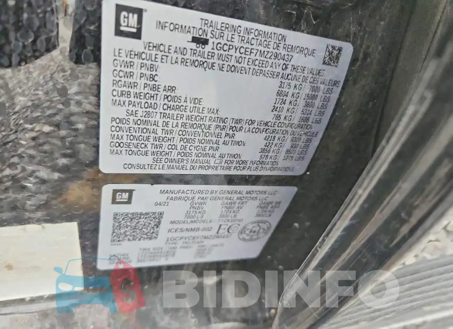 1GCPYCEF7MZ290437 Photo# 12