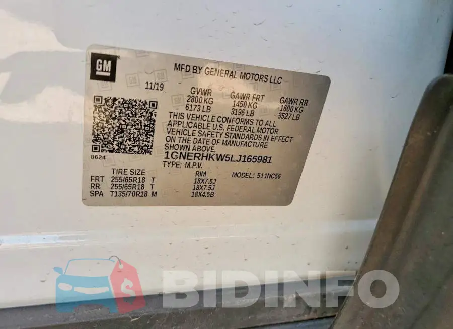 1GNERHKW5LJ165981 Photo# 14