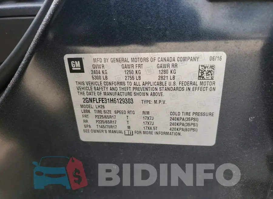 2GNFLFE31H6129303 Photo# 13