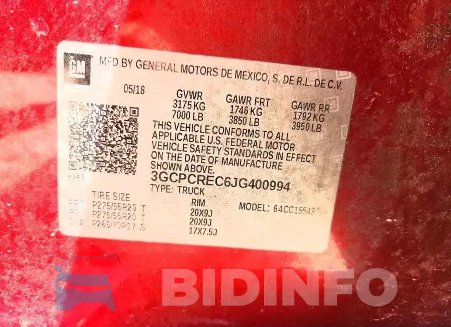 3GCPCREC6JG400994 Photo# 12