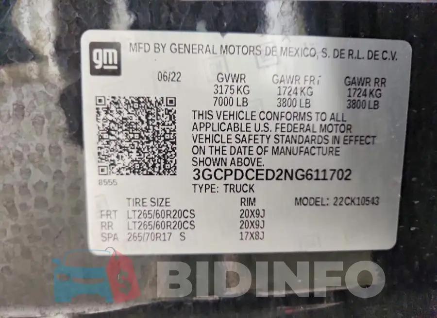 3GCPDCED2NG611702 Photo# 12