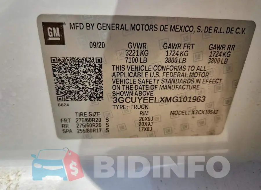 3GCUYEELXMG101963 Photo# 12