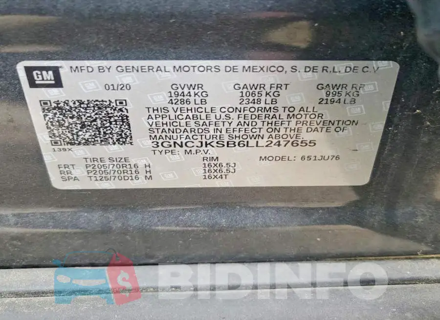 3GNCJKSB6LL247655 Photo# 12