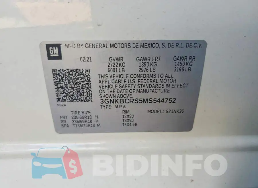 3GNKBCRS5MS544752 Photo# 13