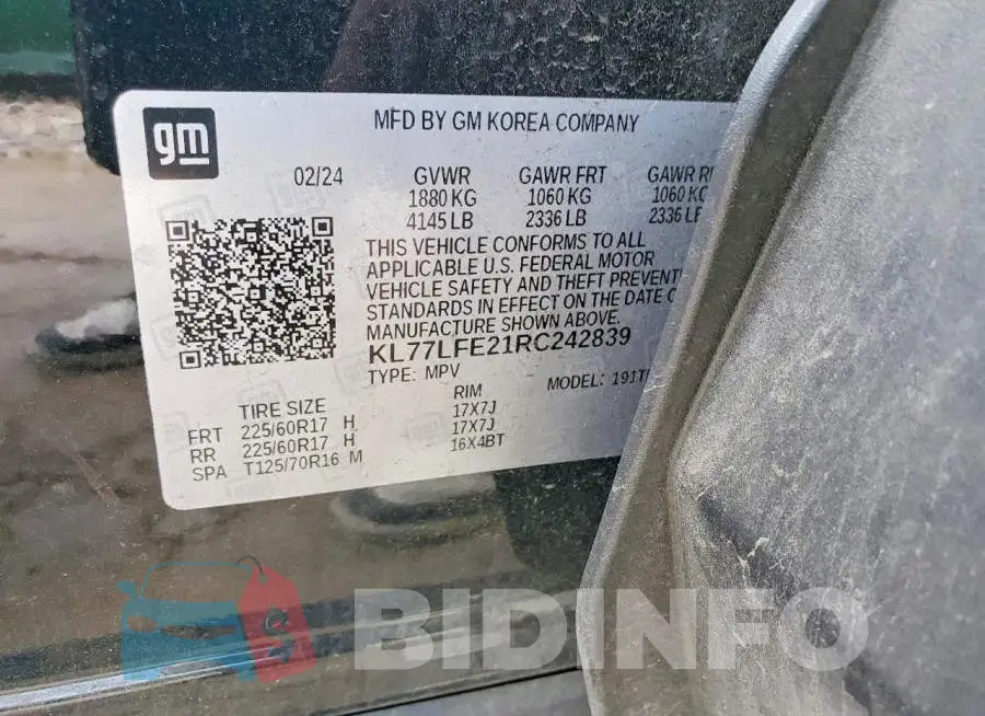 KL77LFE21RC242839 Photo# 12