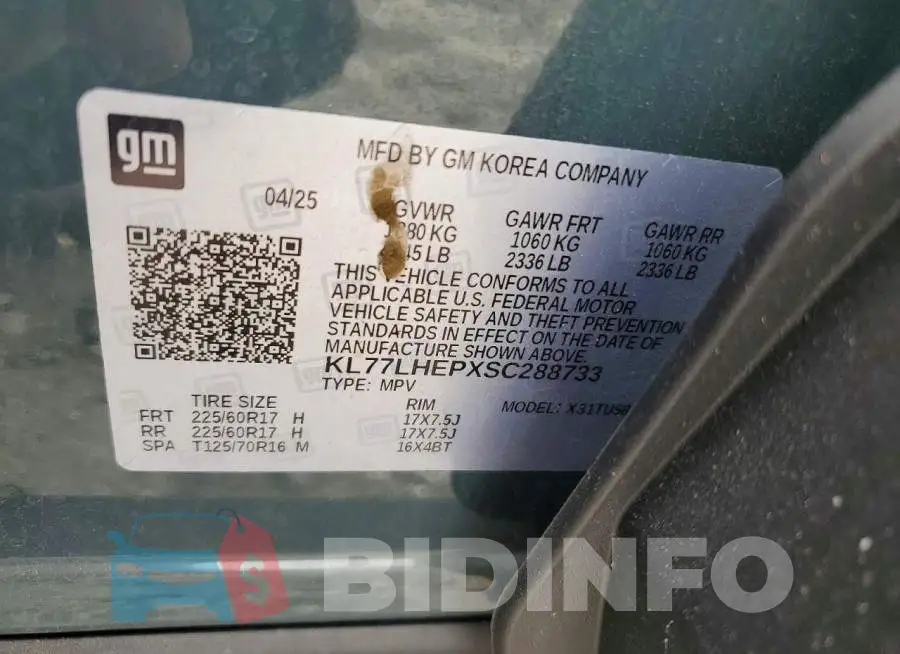 KL77LHEPXSC288733 Photo# 13