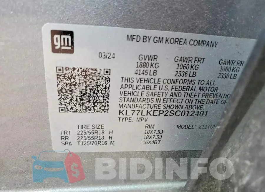 KL77LKEP2SC012401 Photo# 13