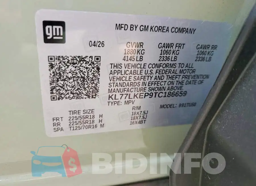 KL77LKEP9TC186659 Photo# 12