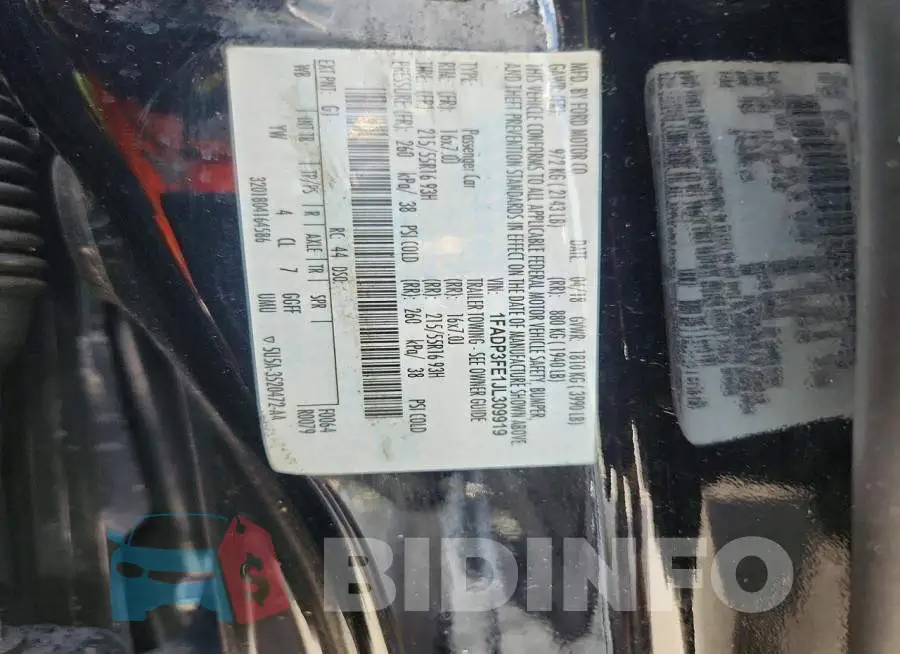 1FADP3FE1JL309919 Photo# 12