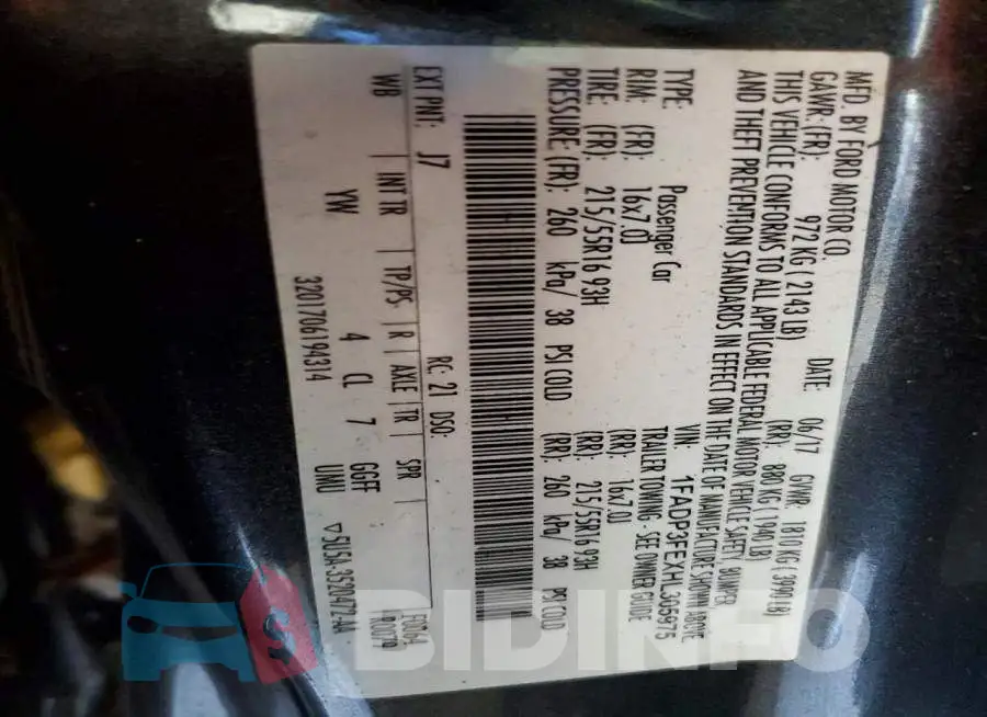 1FADP3FEXHL305975 Photo# 13