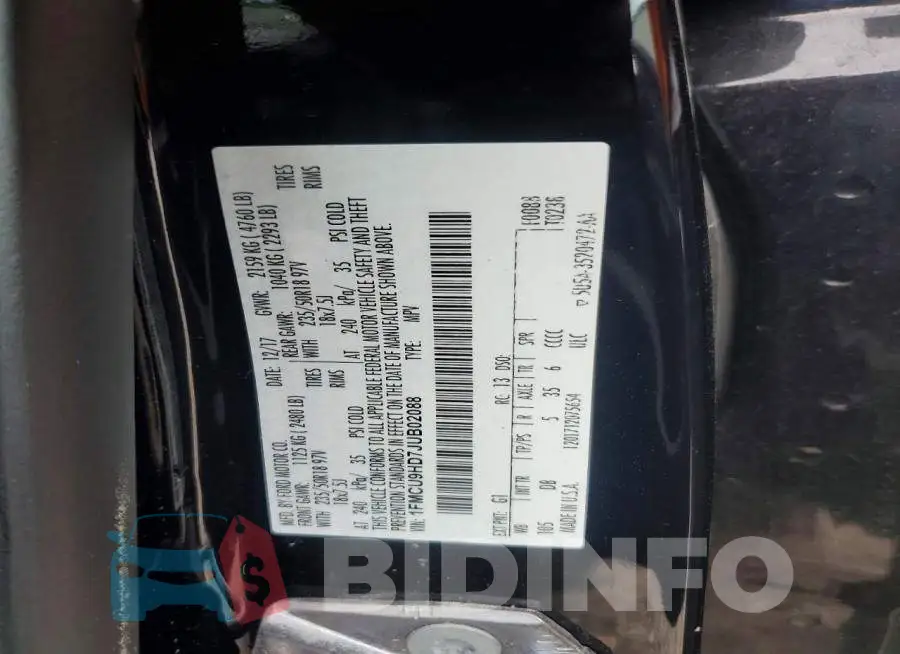1FMCU9HD7JUB02088 Photo# 14