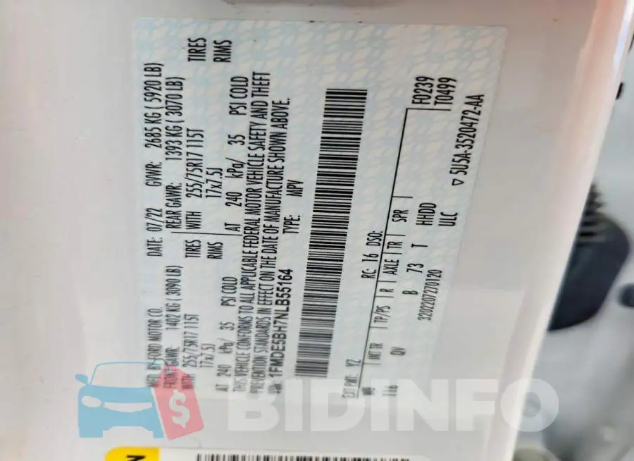 1FMDE5BH7NLB55164 Photo# 14
