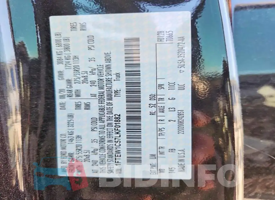 1FTEW1C57LKF01882 Photo# 13