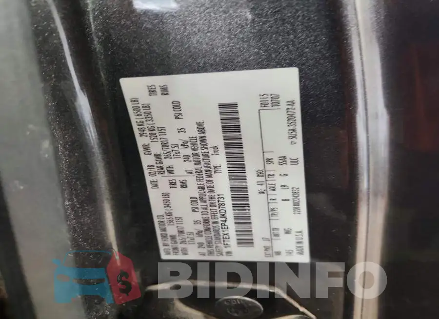 1FTEX1EP4JKD78731 Photo# 12