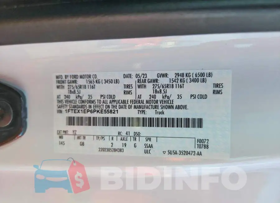 1FTEX1EP6PKE55821 Photo# 12