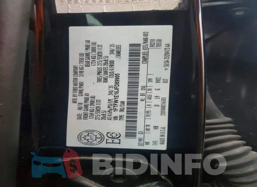 1FTFW1E16JFD89905 Photo# 12