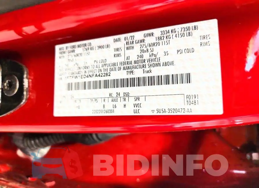 1FTFW1ED4NFA42282 Photo# 12
