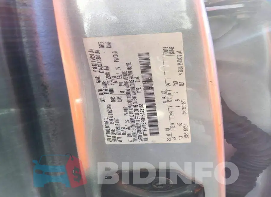 1FTFW1EF6HFA23156 Photo# 13