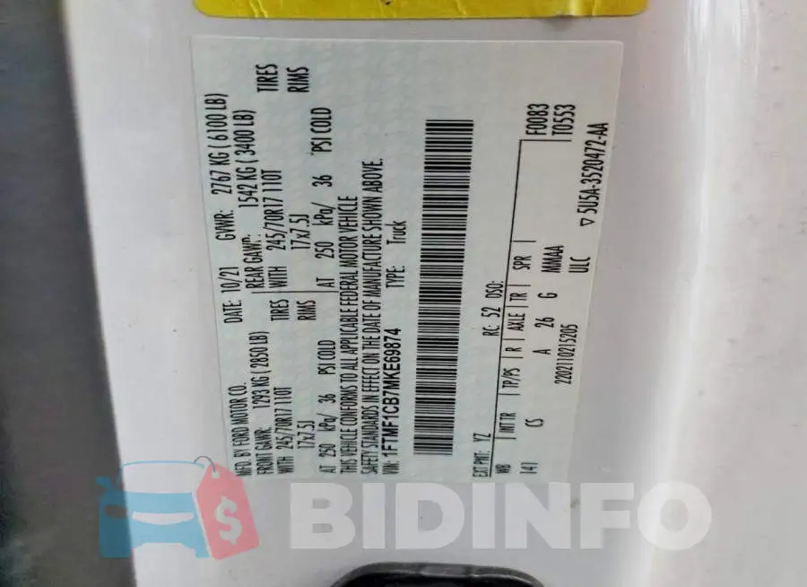 1FTMF1CB7MKE69874 Photo# 12