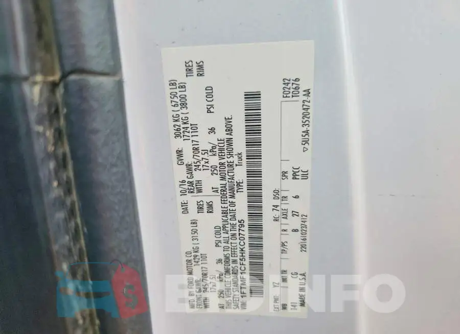 1FTMF1CF5HKC07795 Photo# 12