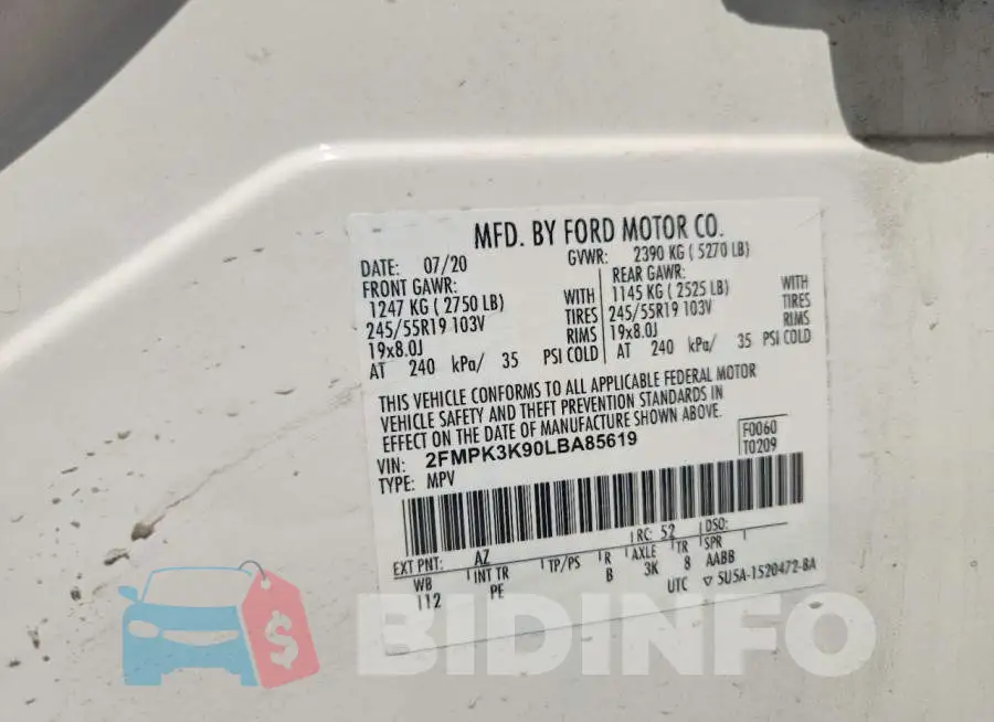 2FMPK3K90LBA85619 Photo# 14
