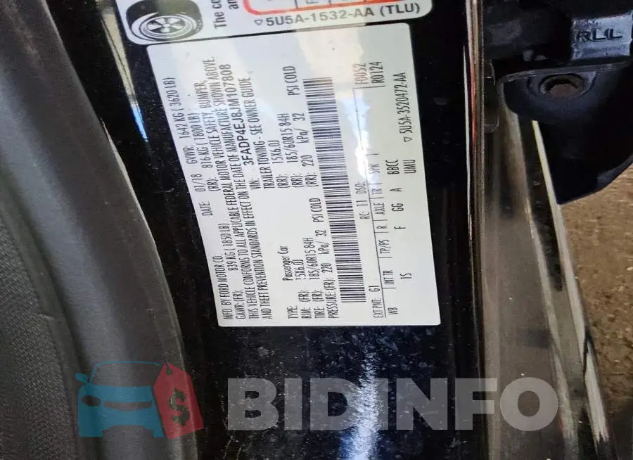 3FADP4EJ8JM107808 Photo# 12