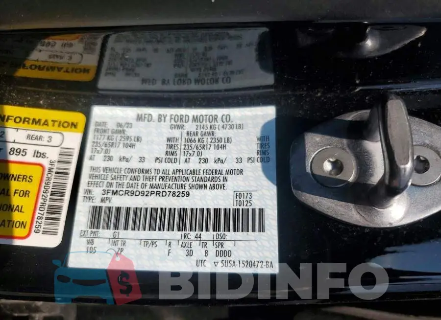 3FMCR9D92PRD78259 Photo# 13