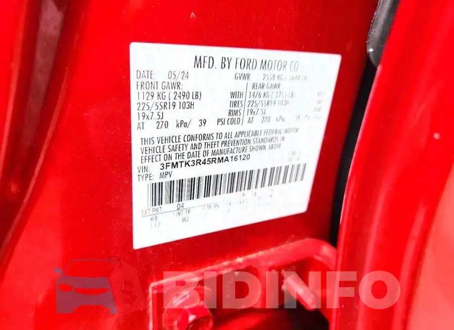3FMTK3R45RMA16120 Photo# 14