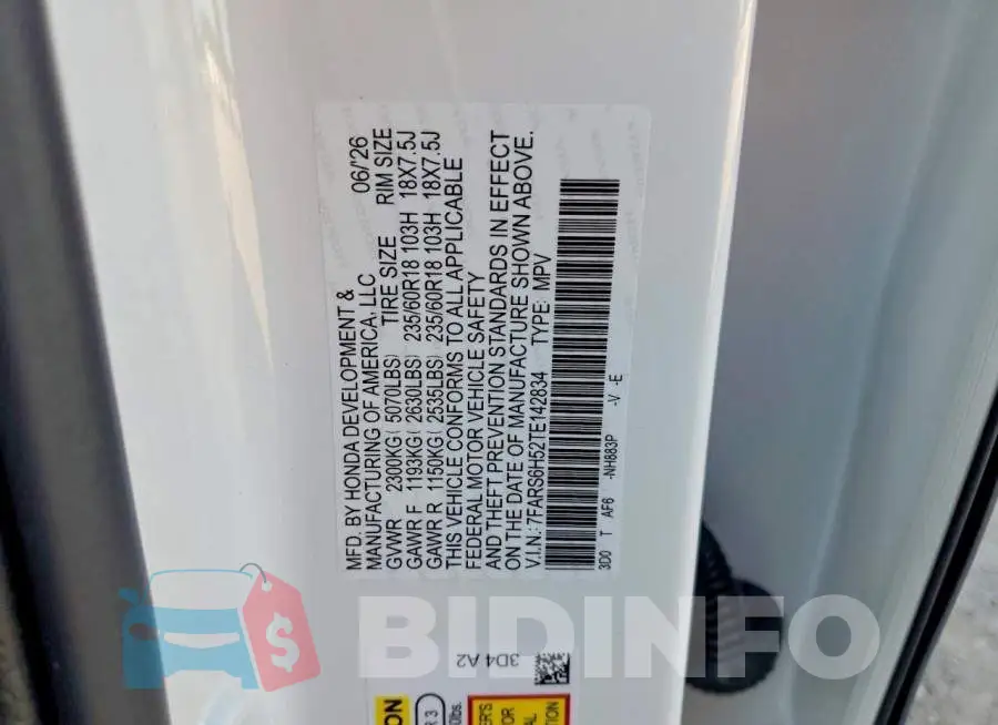 7FARS6H52TE142834 Photo# 12