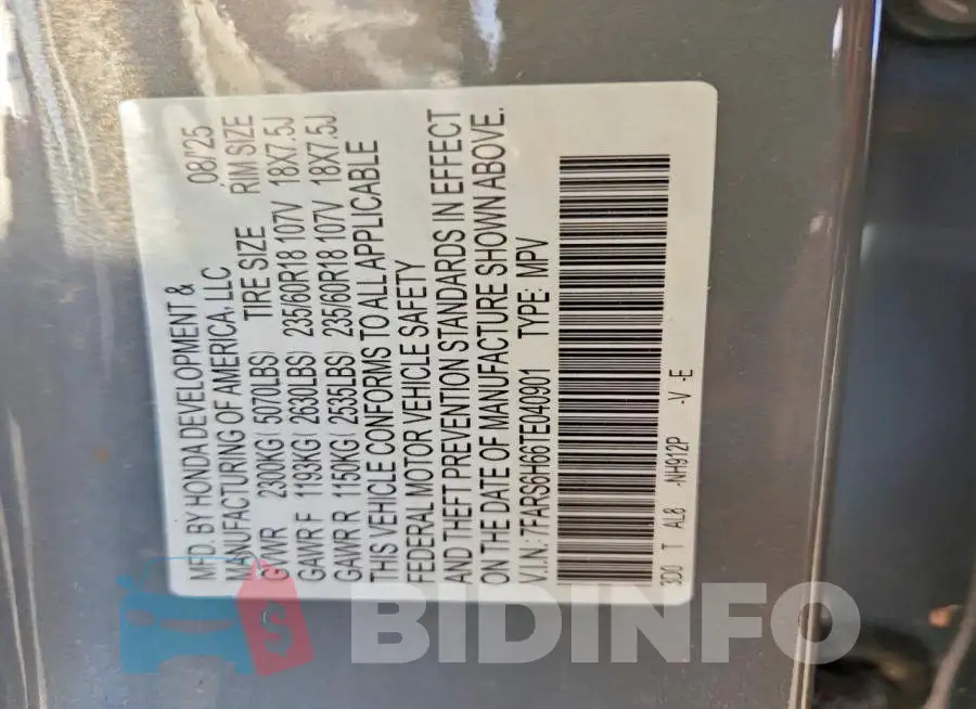 7FARS6H66TE040901 Photo# 13