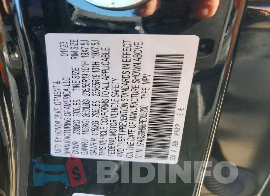 7FARS6H98PE009200 Photo# 13