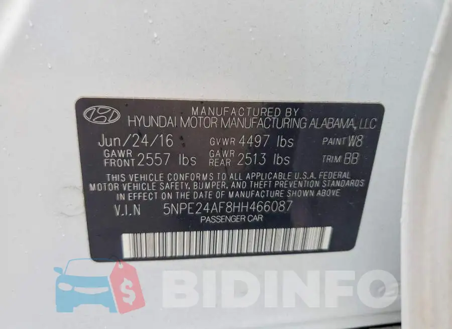 5NPE24AF8HH466087 Photo# 12