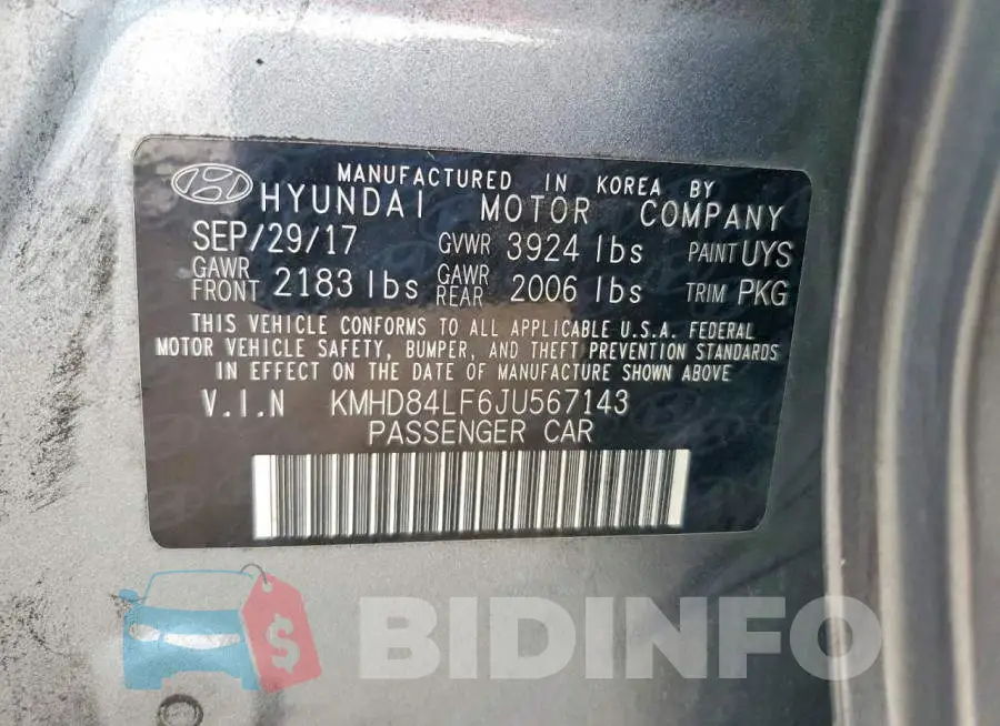 KMHD84LF6JU567143 Photo# 12