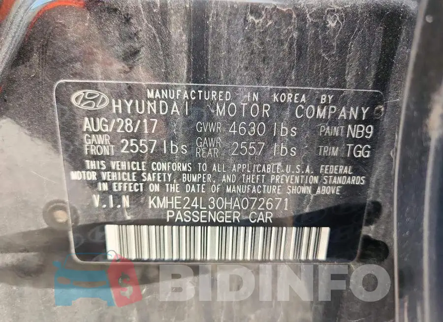 KMHE24L30HA072671 Photo# 13