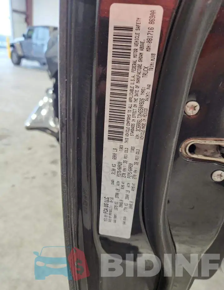 3C6RR6LT2HG504926 Photo# 12