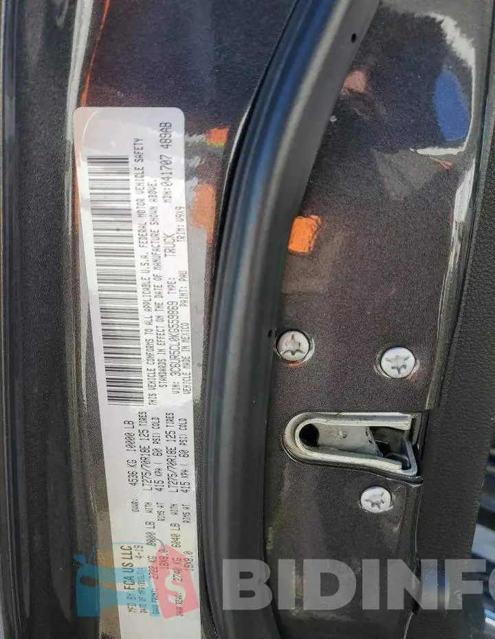 3C6UR5CL0KG559869 Photo# 12