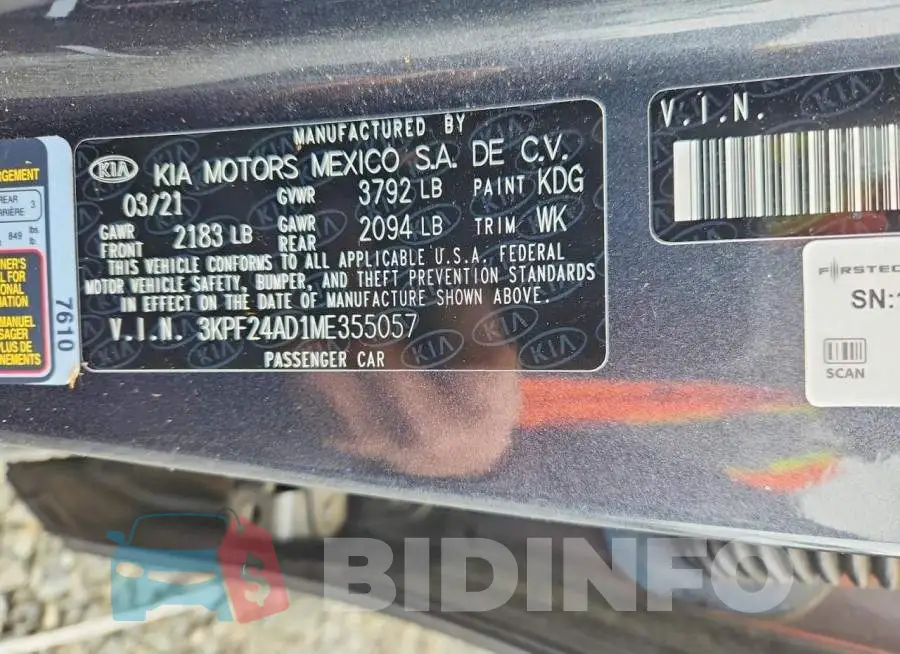 3KPF24AD1ME355057 Photo# 12