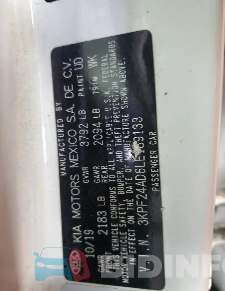 3KPF24AD6LE189133 Photo# 12