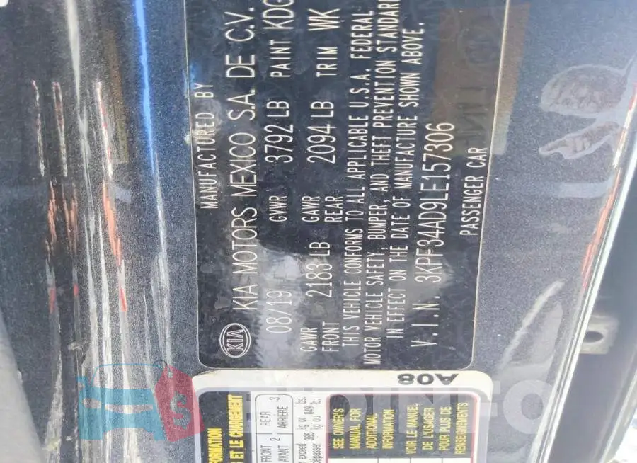 3KPF34AD9LE157306 Photo# 12