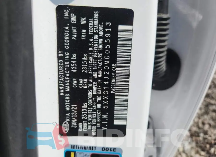 5XXG14J20MG055913 Photo# 13