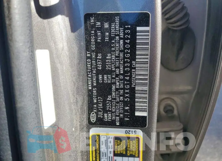 5XXGT4L33JG204231 Photo# 12