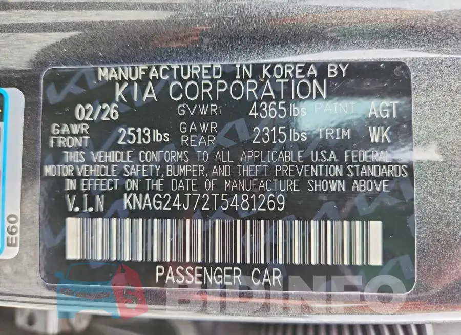 KNAG24J72T5481269 Photo# 13