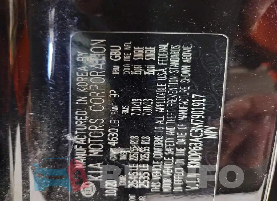 KNDP63AC3M7901917 Photo# 13