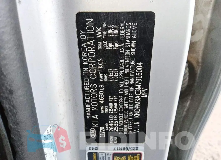 KNDPM3AC3M7916004 Photo# 14